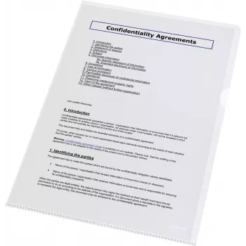 LEITZ Esselte Standard Plus pochettes perforées A4, lot de 100, transparentes, polypropylène 56218