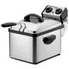 Rommelsbacher FRP 2135/E Rectangular Deep Fryer, 3.5 L Oil Capacity, Cool Zone Technology, Permanent Filter, Adjustable Thermostat, Timer, Stainless Steel