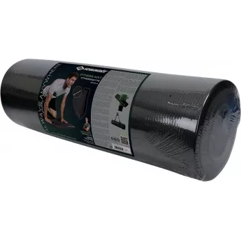 SCHILDKROT tapis de fitness 15 mm noir antidérapant NBR 183x61 cm avec sangle de transport 960160