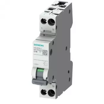 SIEMENS SENTRON 5SL6 disjoncteur miniature 230V 6kA 1P+N B13 (5SL6013-6)