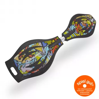 SCHILDKROT waveboard Good Vibes Graffiti grand deck en plastique avec structure antidérapante 510801