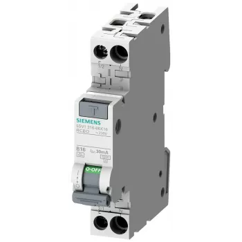 Siemens 5SV16166KK16 disjoncteur différentiel, 1P+N, 16 A, 30 mA, type A, courbe C, 6 kA