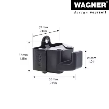 Wagner design yourself Coat Hook WH 2098 Single Hook Black 2 Pieces (15209802)