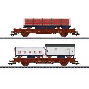 Märklin 45042 ensemble de 2 wagons de marchandises Circus Busch de la DR H0