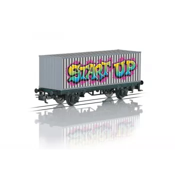 Wagon de marchandises couvert Märklin 44831 H0, wagon annuel Märklin Magazin 2001, époque V, AC, attelages Relex