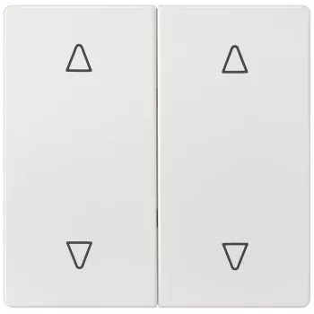 Bouton basculant pour store avec symbole SIEMENS Delta Style, blanc titane 5TG7147