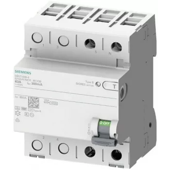 Siemens SENTRON 5SV3321-4 Interrupteur différentiel type B, 16 A, 30 mA, 2 pôles, 230 V, temporisé