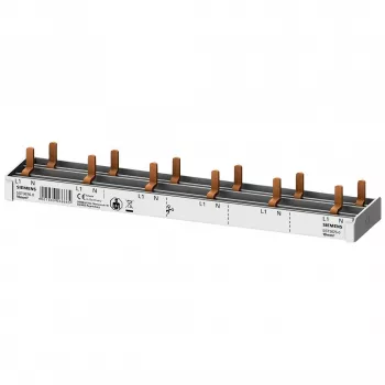 SIEMENS 5ST36760 Barre omnibus à broches 10 mm² 1P+N 12 modules, 6 AFDD + 6 composants