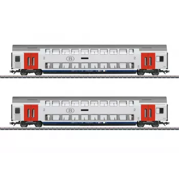 Märklin 043566 Ensemble de voitures à deux niveaux SNCB M6 2e classe H0