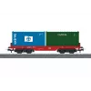 Märklin 44700 Wagon couvert à 2 essieux H0, DB brun, époque III-IV, attelages Relex, 115 mm