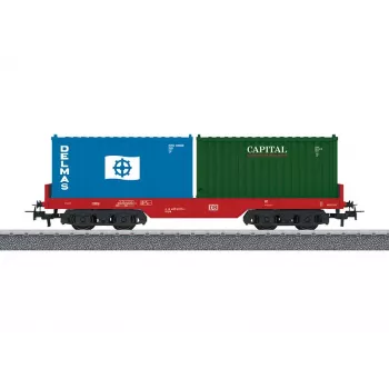 Märklin 44700 Wagon couvert à 2 essieux H0, DB brun, époque III-IV, attelages Relex, 115 mm