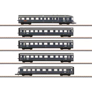 Ensemble de wagons Märklin 087615 échelle Z « Blauer Enzian » DB, MHI (ensemble de 3 voitures voyageurs)