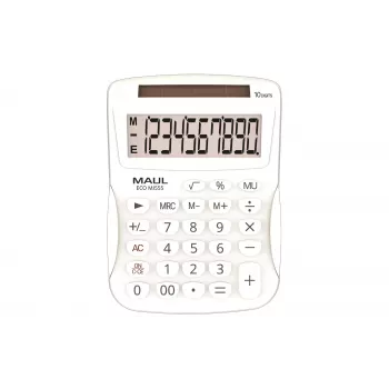 MAUL ECO MJ 555 Desktop Calculator White 12-Digit Dual Power 7263502