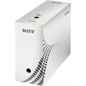 LEITZ easyboxx Boîte d'archivage blanche largeur intérieure 150 mm, pack de 25, carton ondulé recyclé