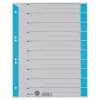 LEITZ Intercalaires en carton A4 bleu clair, lot de 25, perforation universelle 16523030