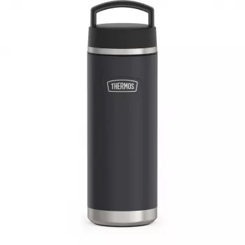 THERMOS ICON Beverage Bottle, 0.71 l Vacuum-Insulated Stainless Steel Flask, Hot up to 18 h / Cold up to 24 h, Graphite