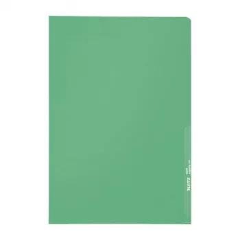 Pochettes documentaires Leitz A4, 0,13 mm PP, vertes, pack de 100 40000055
