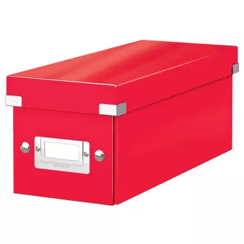 Boîte de rangement pour CD/DVD Leitz Click & Store WOW 160 disques rouge carton (60410026)
