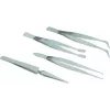Ensemble de 4 pinces de précision Brüder Mannesmann M 615, en acier inoxydable, 110 mm