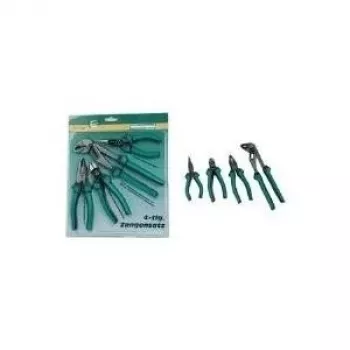 Jeu de pinces Profi BRÜDER MANNESMANN, 4 pièces | pince combinée 180 mm, pince coupante diagonale 160 mm, pince à becs longs 160 mm, pince multiprise 250 mm | acier chrome-vanadium | poignées ergonomiques antidérapantes 10997