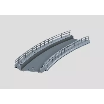 Märklin 074613 élément de rampe courbe pour pilier de pont, échelle HO, gris