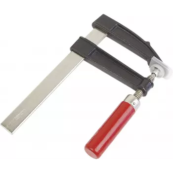 Brüder Mannesmann serre-joint F 910-500, capacité de serrage 500 mm, ouverture 120 mm, rail en acier, mâchoires en fonte malléable, bleu/argent