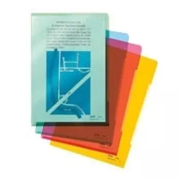 Pochettes documentaires LEITZ A4 0,15 mm, couleurs assorties, lot de 10 4153-02-99