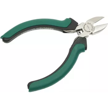 Pince coupante diagonale pour électronique BRÜDER MANNESMANN GREEN LINE 115 mm, acier à outils, vert/argent/noir 1070 1