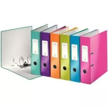 Classeur à levier 180° A4 80 mm couleurs assorties LEITZ WOW (lot de 10) 1005-10-99