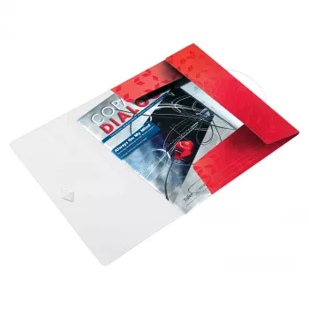 Classeur de présentation Leitz WOW A4 polypropylène rouge format portrait 40 pochettes 80 feuilles 45990026