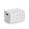 Zeller boîte de rangement Dots blanche avec points 25 x 35 x 20 cm 14475
