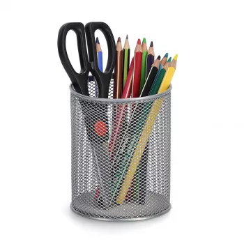 Grand pot à crayons ZELLER, aluminium, 17705