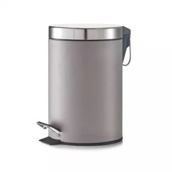 Poubelle à pédale Zeller 18222 en acier 3 L, gris