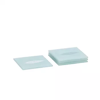 Ensemble de sous-verres Zeller 26232, 4 pièces, verre, transparent