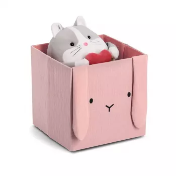 Boîte de rangement Zeller Hase rose antique 28 x 28 x 28 cm 14493