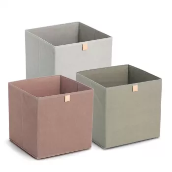 Boîte de rangement Zeller grise 32 x 32 x 32 cm (14539)