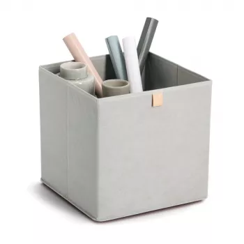 Boîte de rangement Zeller grise 32 x 32 x 32 cm (14539)