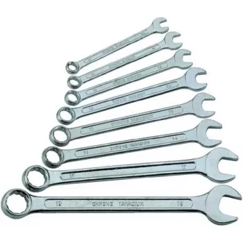 Ensemble de 8 clés mixtes Brüder Mannesmann DIN 3113, acier chrome-vanadium, 6-13 mm 130-08 DIN