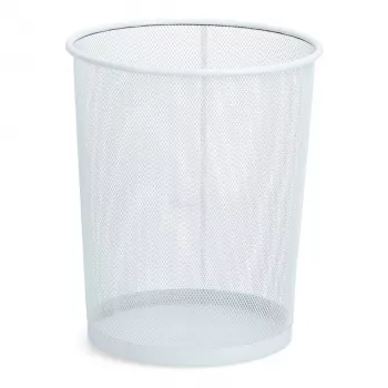 Corbeille à déchets ronde blanche ZELLER 23 L 17724