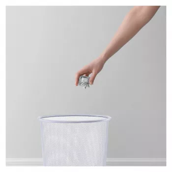 Corbeille à déchets ronde blanche ZELLER 23 L 17724