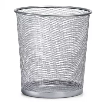 Corbeille à papier ZELLER MESHLINE 12 L aspect aluminium 18100