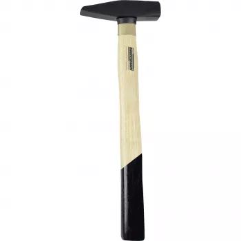 Marteau de serrurier BRÜDER MANNESMANN 300 g DIN 1041 avec manche en acier tubulaire soudé, panne croisée, poignée ergonomique, design à contraste de couleurs 76503