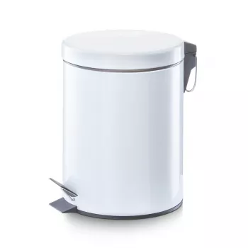 Poubelle à pédale Zeller 5 L blanche 18700