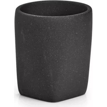 Zeller Present 18892 porte-brosses à dents autoportant Dark Stone noir