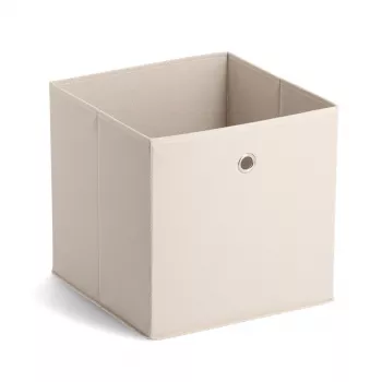 ZELLER 14111 boîte de rangement en non-tissé beige 27 L cube pliable