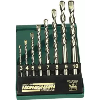 Ensemble de forets à maçonnerie Brüder Mannesmann M54309, 5 pièces, 4-10 mm, à plaquettes carbure, DIN 8039
