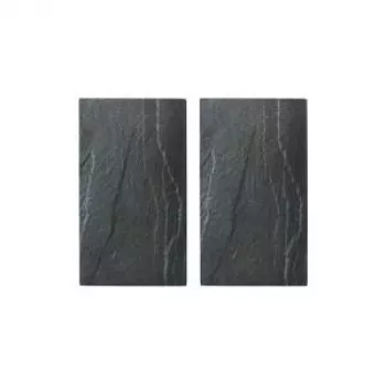 Ensemble de 2 plaques de cuisson et planche à découper ZELLER, aspect bambou, verre trempé, 52x30 cm 26258