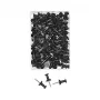 Punaises noires WEDO 54 201, 100 pièces, longueur de pointe 12 mm, diamètre de tête 10 mm, boîte en plastique transparent