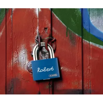 Cadenas en aluminium bleu ABUS myLock T65AL/40 avec anse en acier trempé 802829