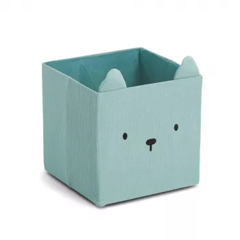 Boîte de rangement Zeller Ours menthe 28 x 28 x 28 cm 14490